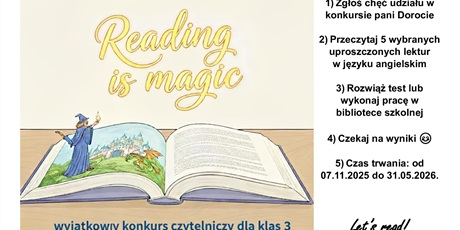 KONKURS CZYTELNICZY “Reading is magic”