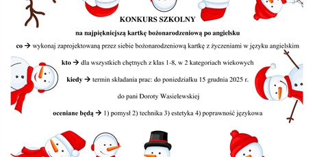 KONKURS KARTKA BOŻONARODZENIOWA 
