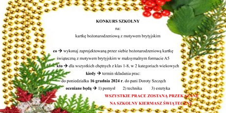 KONKURS NA PLAKAT ŚWIĄTECZNY